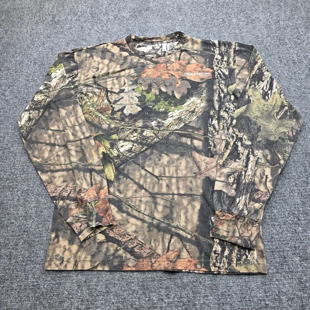 Field & Stream Shirt Mens‎ Small S Long Sleeve Camo Mossy Oak Break Up Country